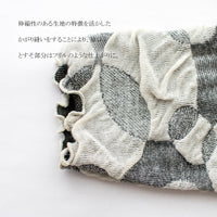 長袖 ドット柄 凹凸感のあるジャガード トップス レディース